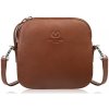 Malá dámska kožená crossbody kabelka Paolo Peruzzi Koňaková