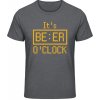 Akciové Gildan Soft-Style Tričko - Dizajn - It's Beer O Clock - Dark Heather - L - Pánske