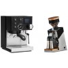 Rancilio Silvia BC PID, black + Eureka Mignon Single Dose PRO, Chrome & Oak