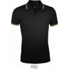 SOL'S | Pasadena Men, Pánske polo, čierna - zelená lime, M