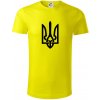 Ukrajina trojzubec veľký - Tričko z organickej bavlny - M ( Citrónová )