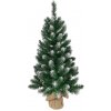 MagicHome Nico jedľa v jute zasnežené konce 90 cm