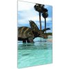 Vertikálny foto obraz akrylový Dinozaury na pláži 50x100 cm
