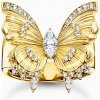 Thomas Sabo TR2495-414-14-56 Cocktailprstýnek butterfly gold plated