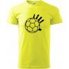 Hádzaná lopta ruka - Klasické pánske tričko vyššej gramáže - L ( Neonová žltá )