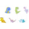 Sviečky na tortu Dinosauri farebné 6ks