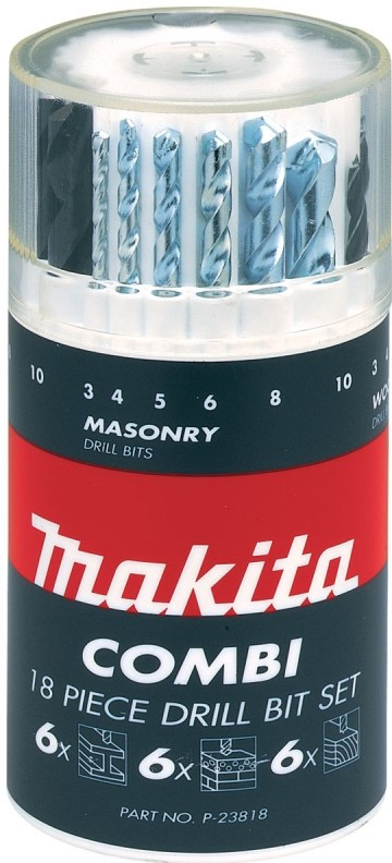 Makita P-23818 18-dielna sada vrtákov