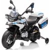 JOKO Elektrická Motorka BMW F850 GS Polícia penové kolesá modrý maják zvuky sirény policajná