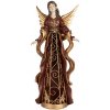 Clayre & Eef Vínovo-zlatá dekorácia anjel so zdobením Angel - 20*15*45 cm - Clayre & Eef