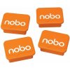 Magnetky k bielym tabuliam, 4 ks, NOBO, oranžové