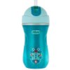 Chicco Termo fľaša netečúca so slamkou od 14m, 266ml, modrá