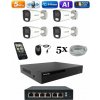 Amiko IP 4 kamerový set so switchom, 5Mpix, Ai, Dl, Tube (1501K4V2) (Amiko)