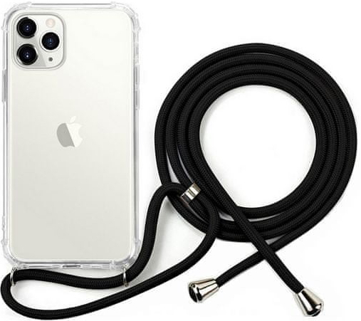 Púzdro TopQ iPhone 11 silikón so šnúrkou čiré