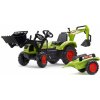 Falk Falk Šliapací traktor veľky 2070Y Claas Arion 430 s nakladačom, rýpadlom a vlečkou FA2070Y - Šľapadlo