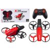 LEAN Toys SYMA X36 diaľkovo ovládaný RC dron červený