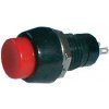 Prepínač tlačidlo kul. ON-OFF stred. červený (12V)