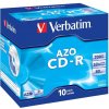 Verbatim CD-R, 43327, AZO Crystal, 10-pack, 700MB, 52x, 80min., 12cm, bez možnosti potlače, jewel box, pre archiváciu dát