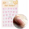 5D samolepky na nechty SD-2159 – ružové mašličky nail art nálepky