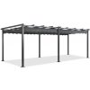 Voľne stojaca terasová pergola Tenerife 3 x 6 m sivá