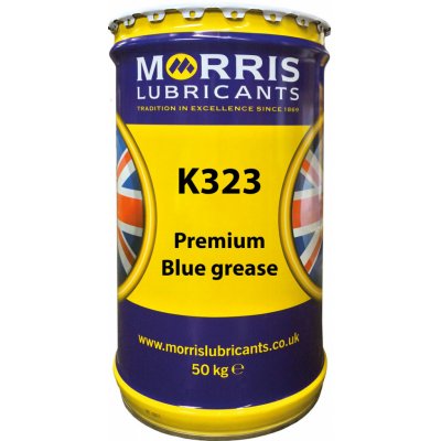 Morris K323 Premium Blue grease - vysoce odolná modrá vazelína proti vodě a prachu, 50kg (Morris Lubricants - Tradition in Excellence since 1869...)