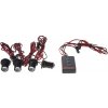 4x LED stroboskop červený 12V, 4X LED 1W