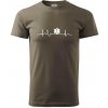 EKG rescue - Klasické pánske tričko vyššej gramáže - 4XL ( Army )