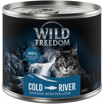 Výhodné balenie Wild Freedom Adult 12 x 200 g - Cold River - treska & kuracie