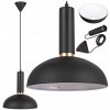 Závesná stropná lampa ČIERNA zlatá E27 kovová LOFT moderná nad stôl dosku