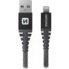 Swissten 71543010 dátový Lightning, 60W / 3A / 1x USB-A(M) / 1x Lightning(M), 1,5m, šedý