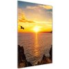 Vertikálny foto obraz fotografie na skle Západ slnka mora 50x100 cm
