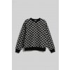 MIKINA KARL LAGERFELD KL MONOGRAM AOP SWEATSHIRT KL MONOGRAM BLACK/WHITE