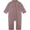 Merino overal na zips bez kapucne vyhrňovací ružový Twilight Mauve Mikk-Line NOOS Veľkosť: 68
