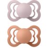 BIBS Supreme cumlíky zo silikónu 2ks - veľkosť 1 (Pink Plum / Peach)