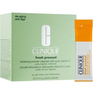 Clinique Ultra jemný čistiaci púder s čerstvým vitamínom C (Fresh Pressed Renewing Powder Cleanser With Pure Vitamin C) 28 x 0,5 g