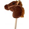 Hobby Horse so zvukom Mac Toys Plejo tmavý hnedá