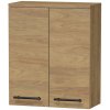 INTEDOOR Horná závesná skriňa BEE, úchyt čierny, š. 50 cm, dub Hickory