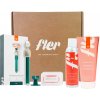 Fler Smooth Skin darčeková sada Pine holiaci strojček Fler+ nástenný držiak+ 2 päťbrité hlavice+ Foamtastic Amber pena na holenie+ Slow It Down rýchlo sa vstrebávajúci telový krém Darčeková sada