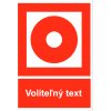 Piktogram Tlačidlový hlásič požiaru s textom 148x210 - 148x210 mm, Nálepka na stenu