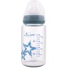 Baby Care sklenená antikoliková fľaša 120 ml - Blue