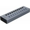 Orico Hub BT2U3-10AB s 10x USB-A přepínači - šedý