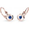 Cutie Jewellery Detské náušnice z ružového zlata C2224-10-X-4 modrá