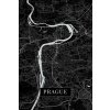 Plagát, Obraz - Prague black, 26.7 × 40 cm