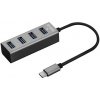 YENKEE Hliníkový HUB Yenkee YHB C430, 4x USB- A 3.0, 1xUSB-C