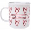 Vianočný keramický hrnček Christmas heart II biela, 710 ml