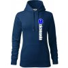 Nápis Záchranár + hviezda - Mikina dámská Cape s kapucí - 2XL ( Polnočná modrá )
