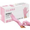 CLARA Nitrilové rukavice bezpudrové, ružové, veľ. M, 100 ks