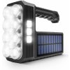 Solárna COB LED baterka - funkcia pracovnej lampy - 1200 mAh - MicroUSB - 1000 lumen - IP55