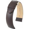 Remienok Hirsch Kent - hnedý - 14 mm - M – Stredná dĺžka - 12 mm - Strieborná + 5 rokov záruka a darček ZADARMO