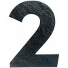 Domové číslo „2“, 150 × 105 mm, bridlice, 1725