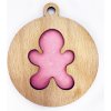 Libelula Drevená vianočná ozdoba s vianočným motívom 1 Farba: Ružová